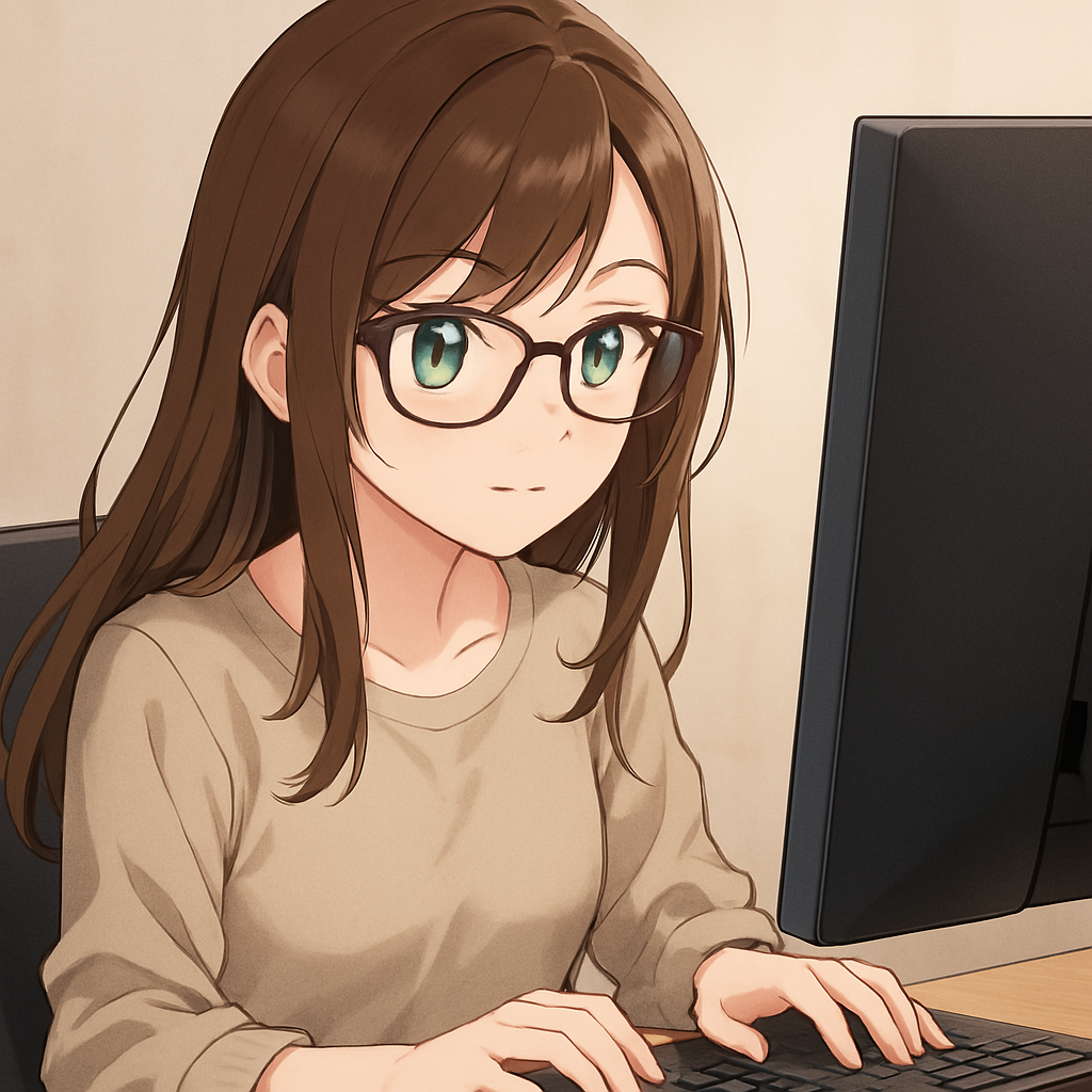 a woman working at a desk